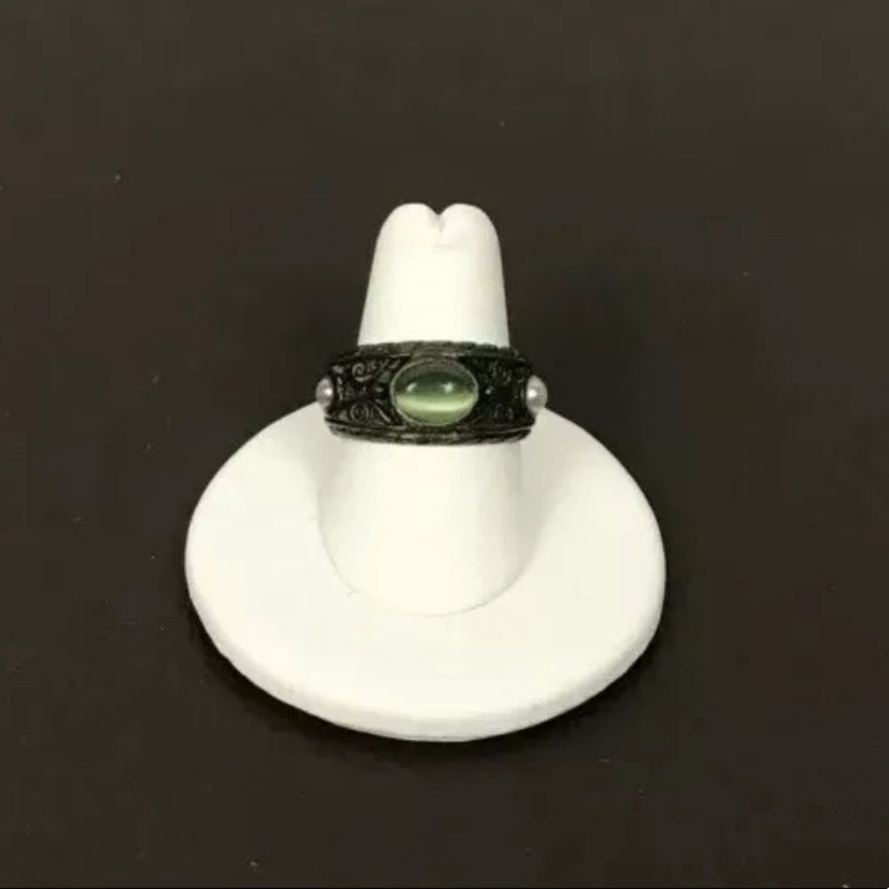 Bronze Fashion Ring w/Gem Stone Accents Size 8.5